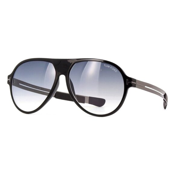 New TOM FORD Oscar Black Aviator FT0881/S 01B Sunglasses Women - Picture 1 of 4